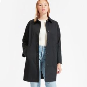 Everlane- The Mac Coat, Size 0, Black
